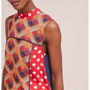 Anthropologie Tiny Evelyn Mock Neck Drawstring Top